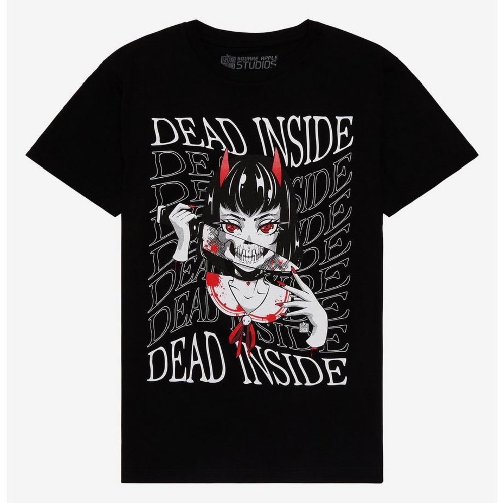 Dead Inside Slasher Girl T-Shirt By Square Apple Studios - Picture 1 of 1